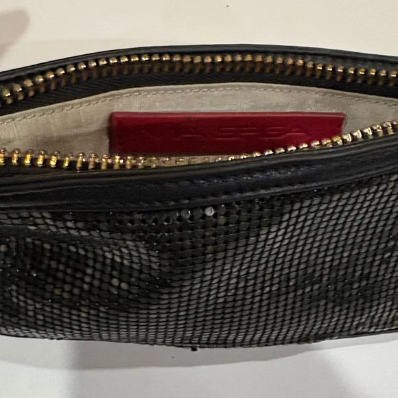 Via Spiga Black Sequin Clutch with Chain Strap - Picture 5 of 5